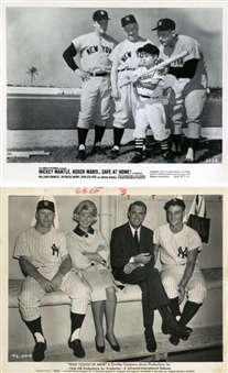 Mickey Mantle and Roger Maris Movie Promo Vintage Photos (2)   